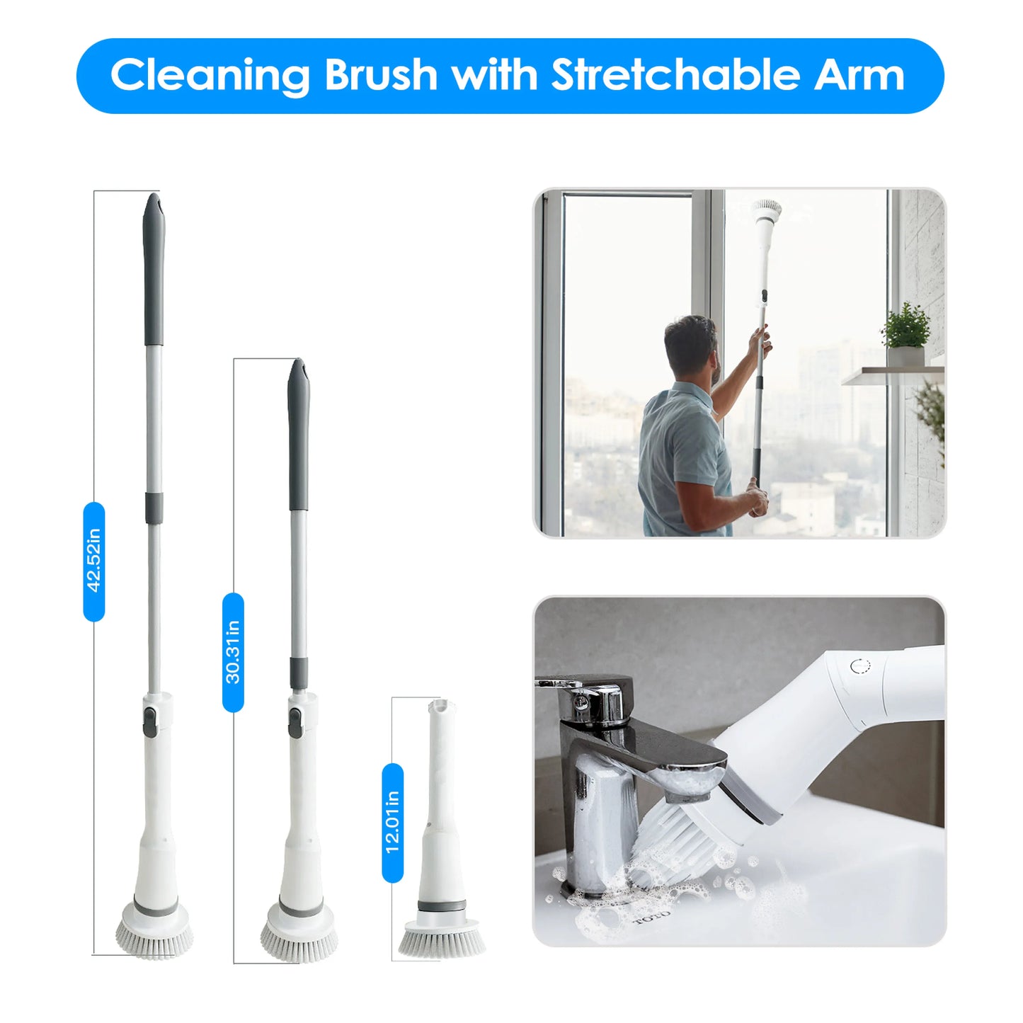 YUKTI WORLD - ELECTRIC CLEANING SCRUBBER RECHARGABLE - SHIPS IN 7-15 DAYS. TRACKING NUMBER PROVIDED